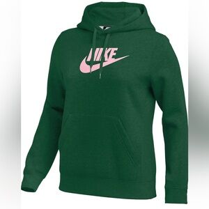 Nike Women's Green Hoodie W/ Pink swoosh Woman’s XS